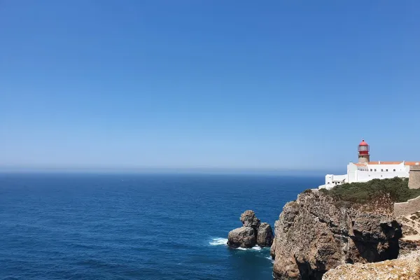 View from Cabo de São Vicente cliffs overlooking the ocean