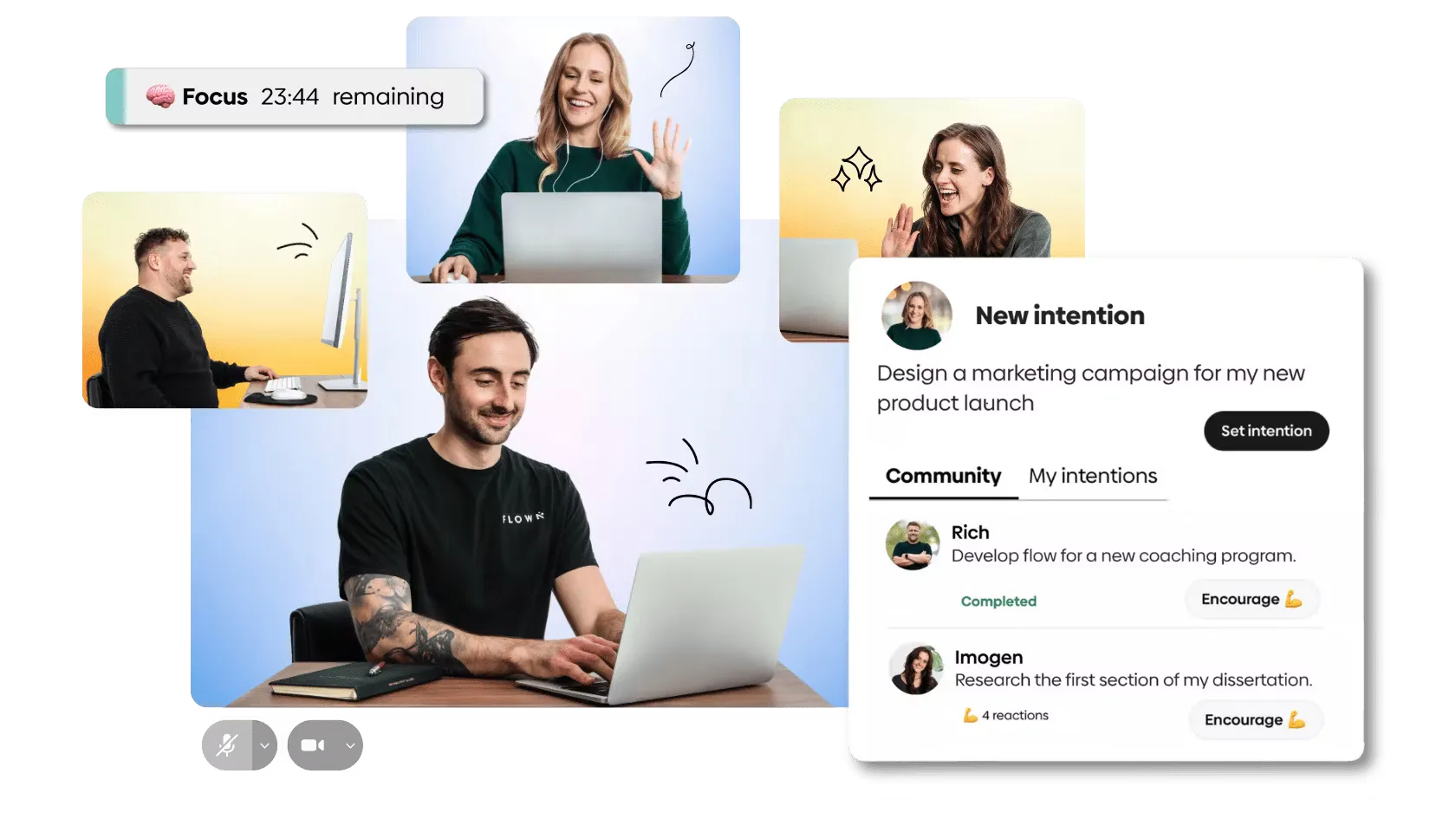 Reimagining the future of work through science-backed tools for deep work, virtual coworking, and expert-led sessions. We help people access flow states and be the best version of themselves.