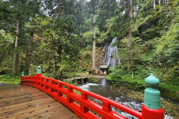 The base of Mt. Haguro with traditional shrine gate