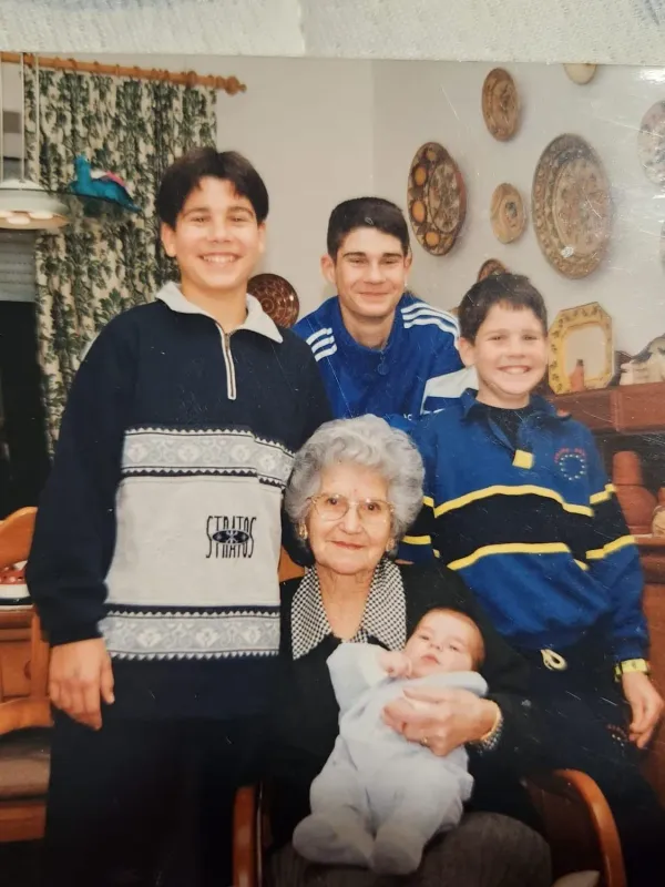 La Yaya with her grandchildren