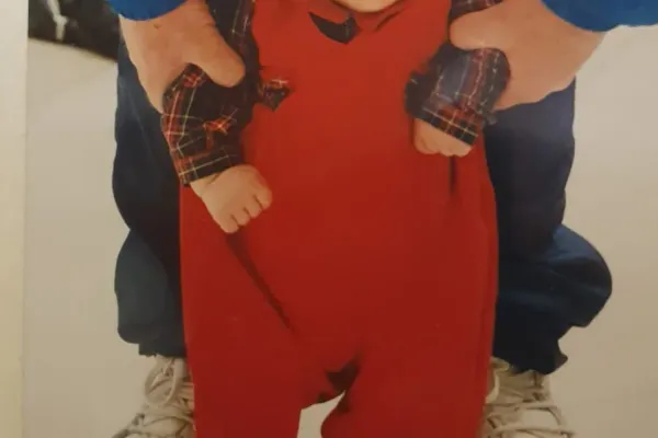 Father and child silhouette