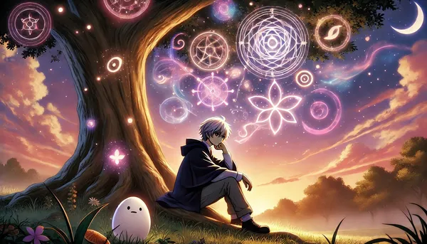 In deep thought in an ethereal world