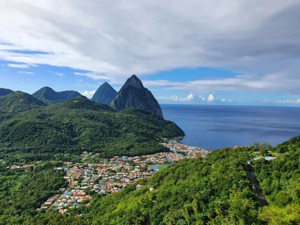 Beach view in St. Lucia
