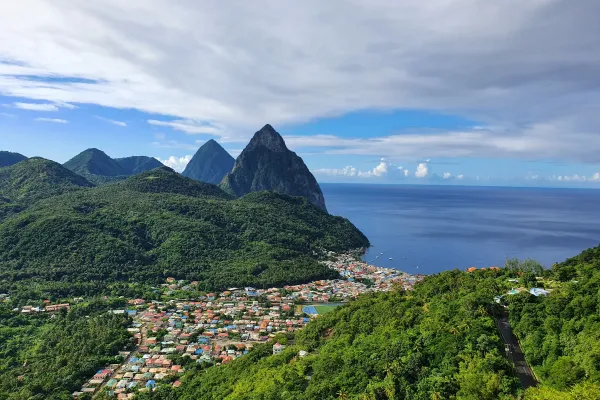 Beach view in St. Lucia